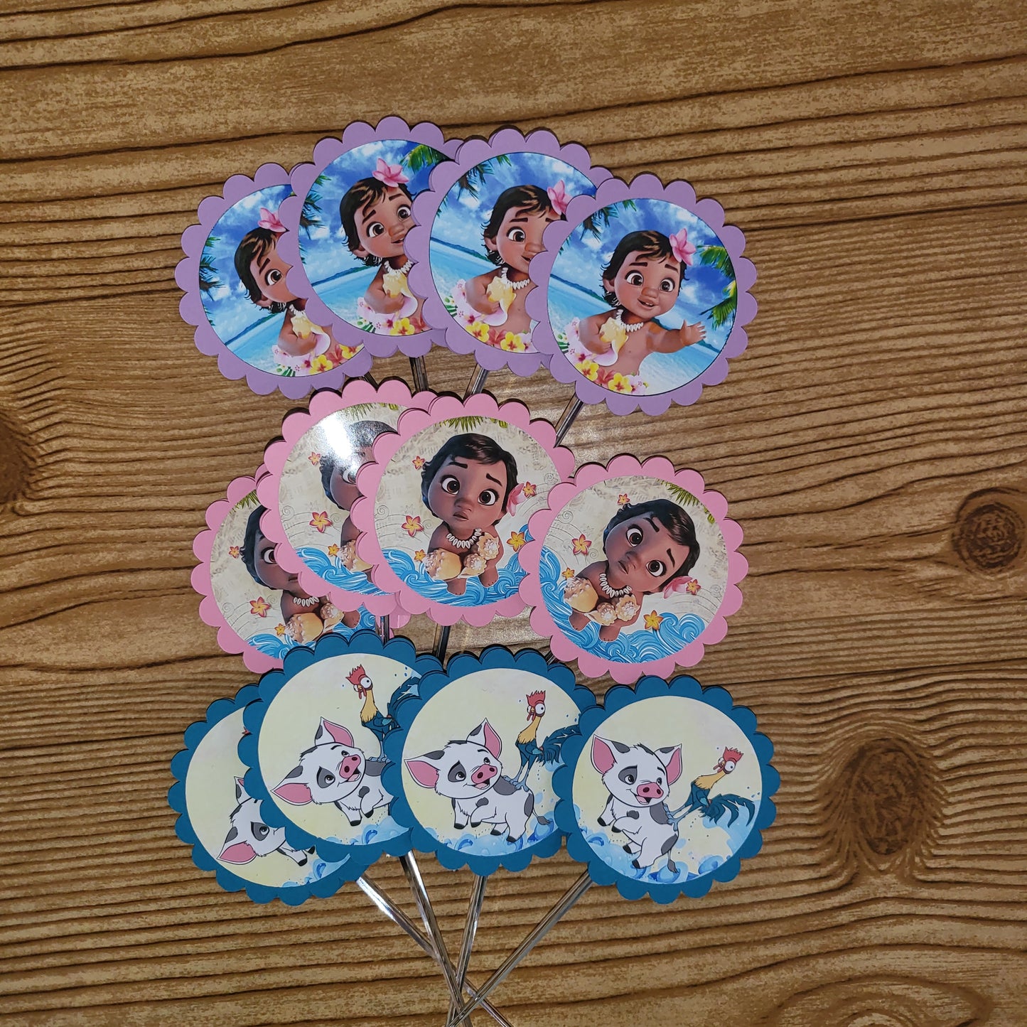 BABY MOANA- Cupcake toppers